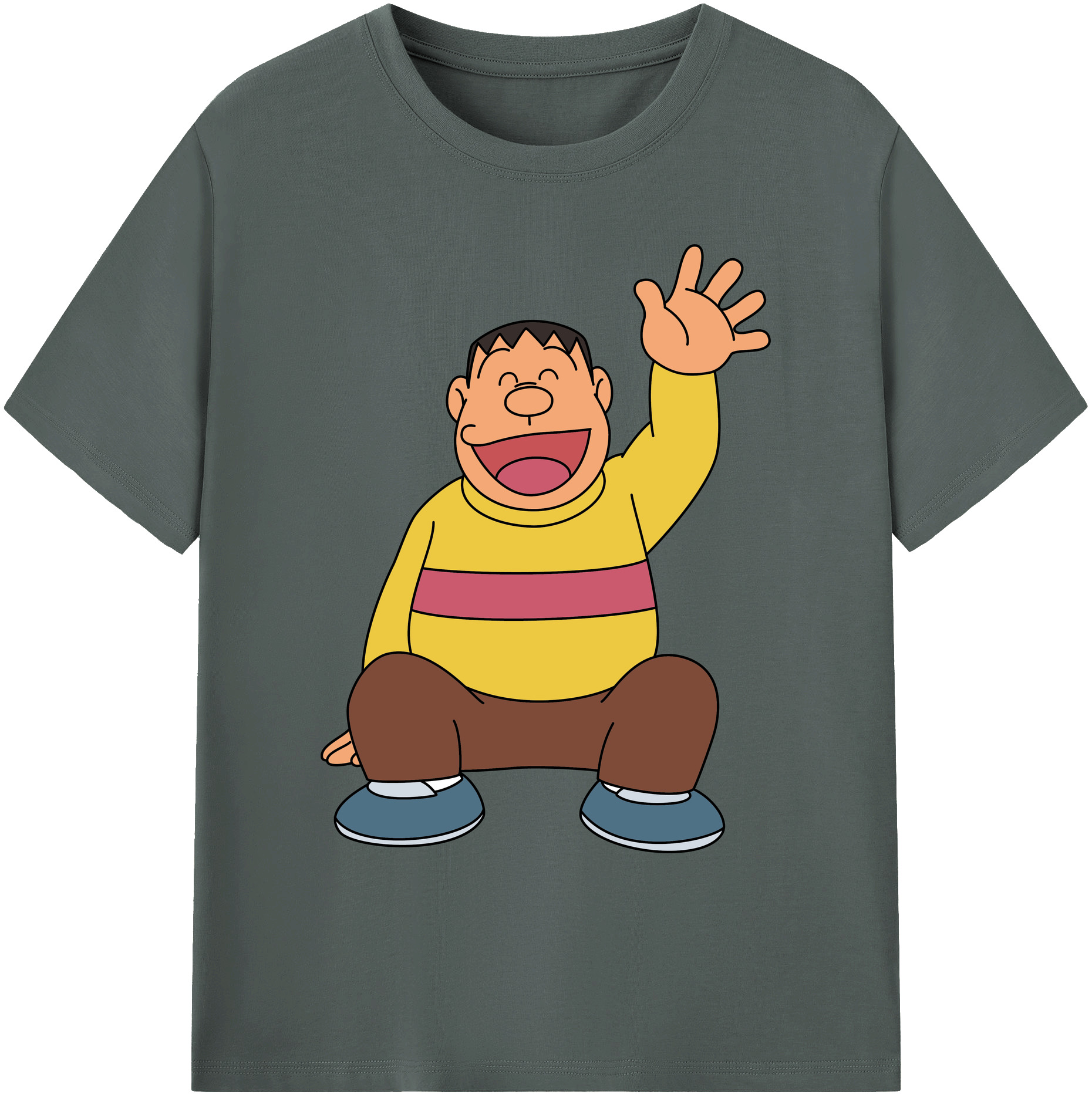 （画像用） ドラえもん 剛田武 Doraemon Gouta Takeshi 綿100％ メンズ半袖Tシャツ｜肌触りやわらか＆通気性